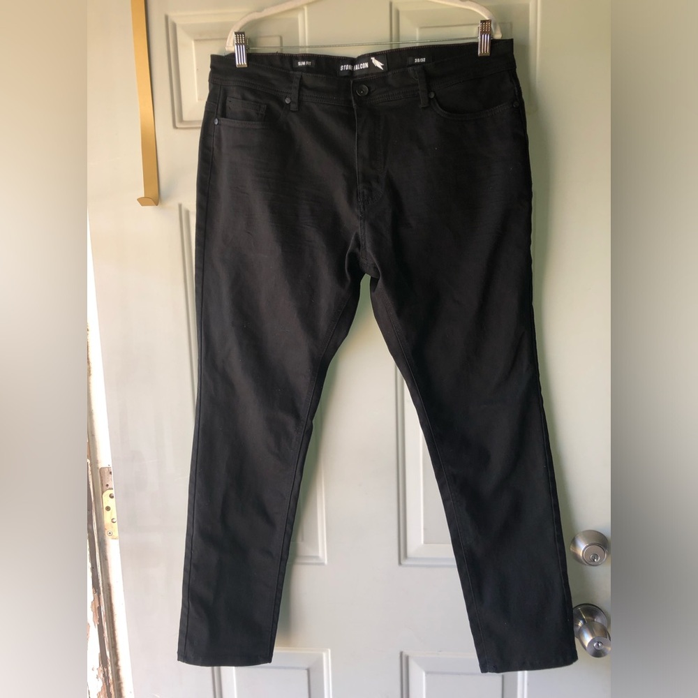 Stone Falcon black slim fit jeans size 38